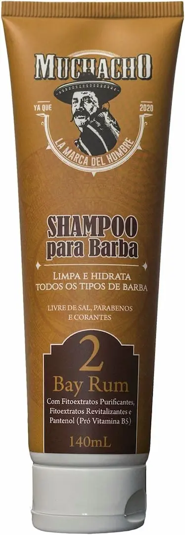 Muchacho Bay Rum, um dos melhores shampoos para barba do momento