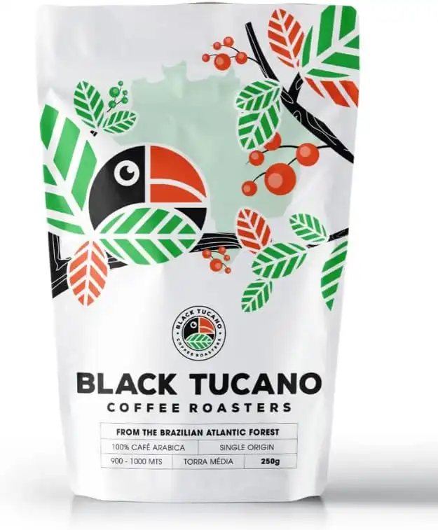 Embalagem do Black Tucano Single Origin. Um dos melhores cafés do Brasil.