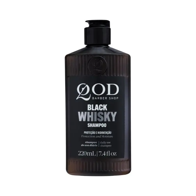 Shampoo masculino para cabelo e barba, QOD.